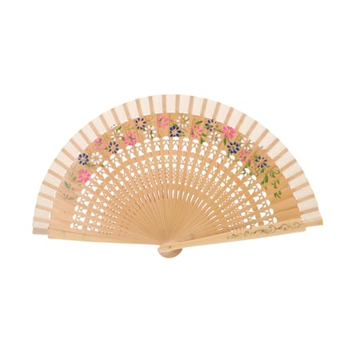 Angoily Vintage Spanischer Faltbarer Handfächer aus Holz Doppelseitig Bemalt mit Floralen Motiven Tragbar Faltbar als Hochzeits und Partyaccessoire Vielseitig für Dekoration und Angoily Vintage Spanischer Faltbarer Handfächer aus Holz Doppelseitig Bemalt mit Floralen Motiven Tragbar Faltbar als Hochzeits und Partyaccessoire Vielseitig für Dekoration und von Angoily