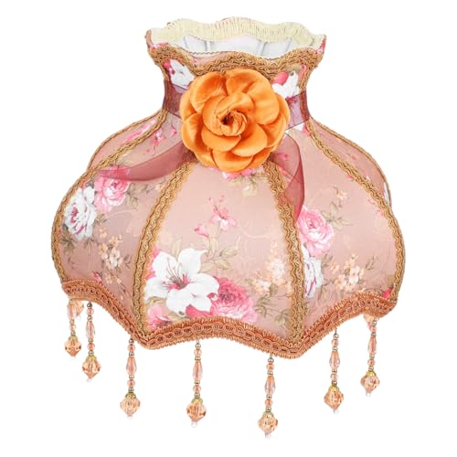 Angoily Vintage Viktorianischer Lampenschirm Stoff mit Spitze und Fransen Europäischer Stil Langlebig Weich Passend für Tisch Nachttisch und Stehlampen Elegante Raumdekoration Angoily Vintage Viktorianischer Lampenschirm Stoff mit Spitze und Fransen Europäischer Stil Langlebig Weich Passend für Tisch Nachttisch und Stehlampen Elegante Raumdekoration von Angoily