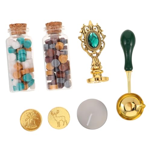 Angoily Vintage Wachssiegel Weihnachten mit Rentier Tannenbaum und Jingle Bell Motiven samt Wachskügelchen und Löffel Stilvoller Edelstein-griff für Umschläge Karten und Bastelprojekte Angoily Vintage Wachssiegel Weihnachten mit Rentier Tannenbaum und Jingle Bell Motiven samt Wachskügelchen und Löffel Stilvoller Edelstein-griff für Umschläge Karten und Bastelprojekte von Angoily