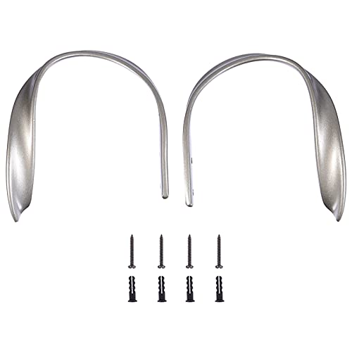 Angoily Vorhänge 2Pcs Vorhang Tieback Haken Aluminium Legierung Wand Montiert Vorhang Haken Quaste Vorh?nge Wand Holdback Dekorative Hut Handtuch Aufh?nger Grau Vorhängeschloss von Angoily