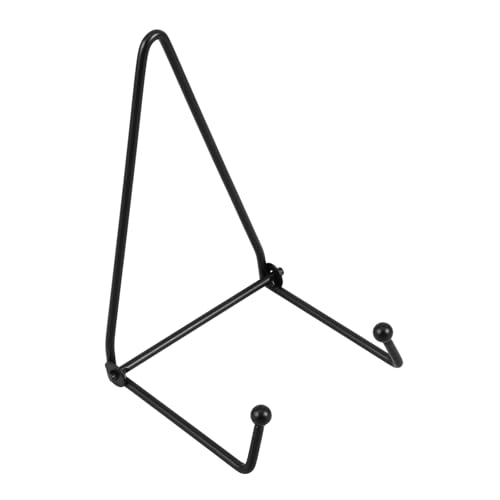 Angoily Wandmontierter Keramik Tellerhalter aus Metall Faltbarer Display Ständer mit Runden Kanten Kratzfest und Bruchresistent Leichter Easel Stand für Zuhause Büro Ausstellungen und von Angoily