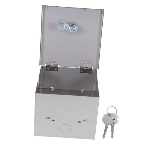 Angoily Wasserdichte Edelstahl Steckdosenbox mit Schloss Wetterfeste Schutzbox für Außensteckdosen Kompatibilität Flexible Aufputz Unterputzmontage Diebstahlsicherung für von Angoily