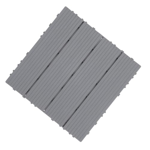 Angoily Wasserdichte Outdoor Terrassenfliesen aus Kunststoff Holzoptik Rutschfest Pflegeleicht für Balkon Garten Poolbereich und Innenräume von Angoily