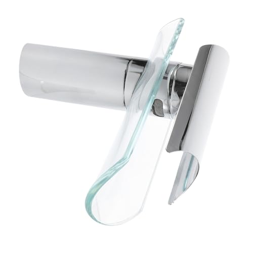 Angoily Wasserfall Glasarmatur Badarmatur mit Warm kalt funktion Verstellbarer Waschbecken Wasserhahn für Badezimmer Einfache Installation Leicht zu Reinigen Modernes Design von Angoily