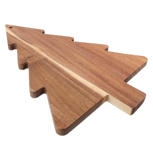 Angoily Weihnachtsbaum-Schneidebrett Holz Wurstbrett Küchen-Schneidebrett Obsttablett Urlaubs-Käsebrett Hölzernes Vorspeisentablett Bonbonniere Weinhalter Für Weihnachtsfeiertage von Angoily