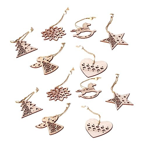 Angoily Weihnachtsdeko Holzanhänger Teilig Xmas Design Holzscheiben für Christbaum Wanddeko DIY Langlebig Leicht Natürliche Holzchips für Fenster Fensterbank und Ladenverkauf Angoily Weihnachtsdeko Holzanhänger Teilig Xmas Design Holzscheiben für Christbaum Wanddeko DIY Langlebig Leicht Natürliche Holzchips für Fenster Fensterbank und Ladenverkauf von Angoily