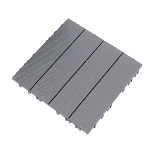 Angoily Wetterfeste Balkon Klick fliesen aus Robustem Kunststoff in Holzoptik Rutschfest Einfach Zuschneidbar für Garten Terrasse Balkon und Außenbereiche von Angoily