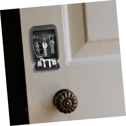 Angoily Wetterfeste Schlüsselbox Stelligem Zahlenschloss Robuste Wandmontage Legierung Metall Sicherer Key Safe für Außenbereiche Wie Haus Garage Garten Vielseitige Schlüsselverwaltung von Angoily