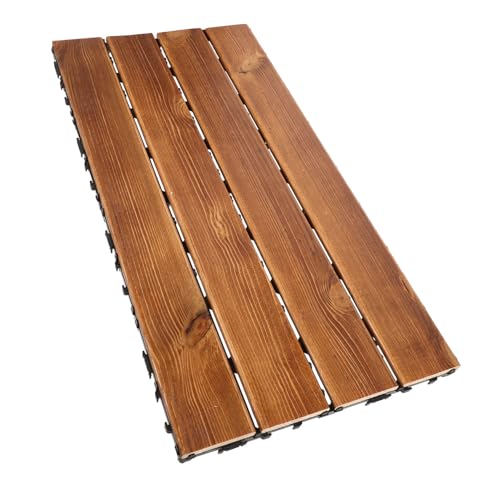 Angoily Witterungsbeständiger Dielenboden mit Klicksystem Robustes Langlebiges Terrassen Balkonpflaster aus Karbonisiertem Material Rutschfestes Outdoor dielen Garten und Innenhof Angoily Witterungsbeständiger Dielenboden mit Klicksystem Robustes Langlebiges Terrassen Balkonpflaster aus Karbonisiertem Material Rutschfestes Outdoor dielen Garten und Innenhof von Angoily