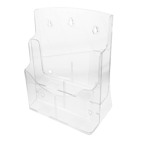 Angoily dokumentieren Zeitschriftenhalter für Regale Regalorganisator übersichtlicher Literaturständer hängend Magazinhalter Zeitschriftensammler klar Zeitungsständer Acryl Transparent von Angoily
