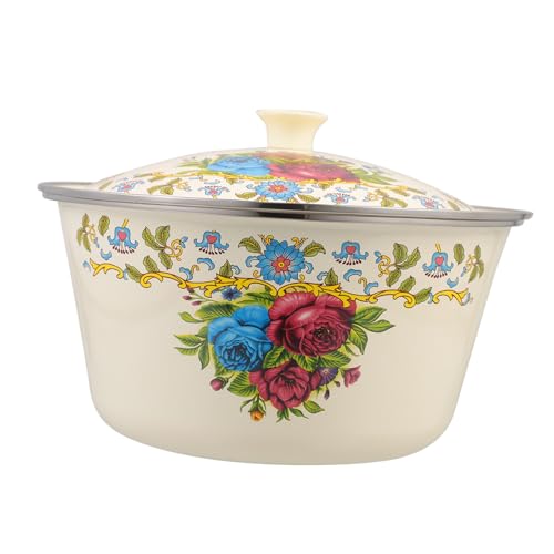 Angoily Groß Email Bowl Emailware Suppenschüssel: Emaille Mischschüssel mit Deckel e Dekorative Schüssel Camping Schüssel Lebensmittelzubereitung Schüssel Öl Lagerung CAN 26 Cm Angoily Groß Email Bowl Emailware Suppenschüssel: Emaille Mischschüssel mit Deckel e Dekorative Schüssel Camping Schüssel Lebensmittelzubereitung Schüssel Öl Lagerung CAN 26 Cm von Angoily