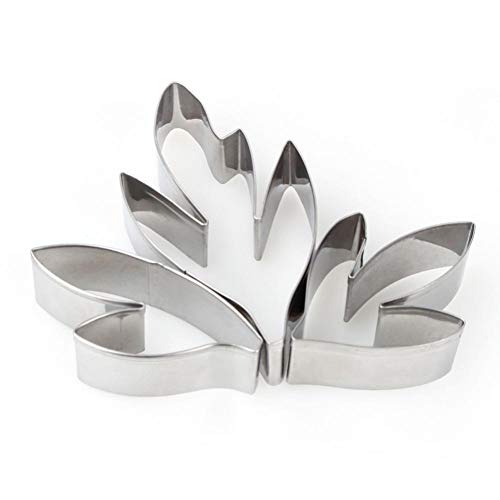 3PCS Kuchen-Form-Pfingstrosen-Blumen-Blätter Kuchen Scherblock-Form Edelstahl Ausstecher Set Küche Bakeware Kuchen-Werkzeuge von Angoter