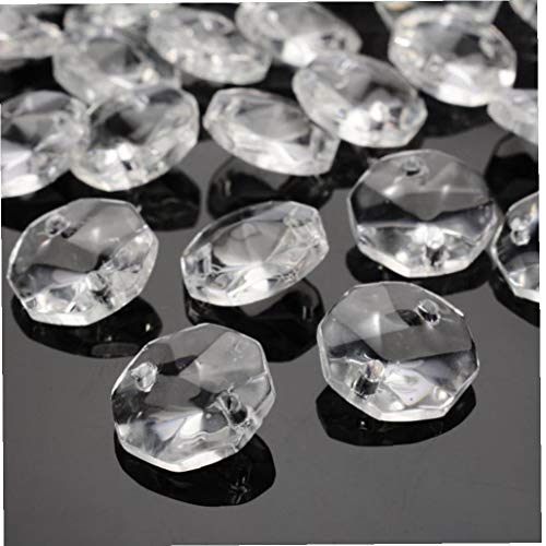 Angoter 50Pcs 14mm Glaskristall Prisms Octagonal Korn-hängende Deckenleuchte Kronleuchter für Haus-Licht von Angoter
