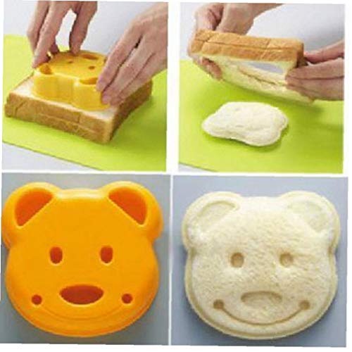 Angoter Bären-Form-Sandwich-Form Cutter Brot Sandwich Shapers Kekse Kuchen Maker Für Kinder Zufällige Farbe von Angoter