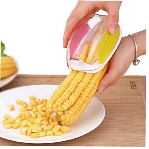 Angoter Corn Stripper Schnell Corn Shaver Schäler Cutter Werkzeug-Pfeiler-Remover-Mais-Dreschmaschine Manuelles Getreide Separator Praktische Küchenhelfer von Angoter