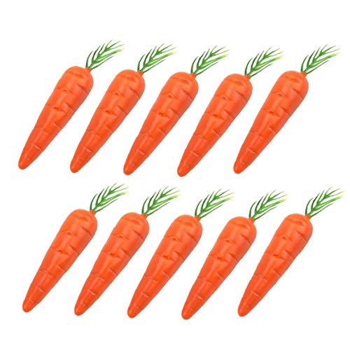 Angoter Künstliche Kunststoff Karotten Mit Mini Größe Schaum Karotte Für Hochzeit Weihnachtsfest-Dekoration 10 PCS von Angoter