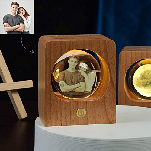 Angry Egg Boy Kristallkugel Blockhaus Fotorahmen mit Personalisierte Foto, Geschenke zum Kindergeburtstag, Familiengeschenke, Geschenk zum Schulabschluss, Geschenk für das Büro von Angry Egg Boy
