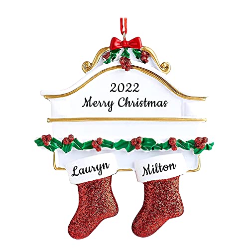 Personalisierte Weihnachtsstrumpf Ornamente 2024 Familie von 2,3,4,5,6,7,8 benutzerdefinierte Name Ornament mit Text, benutzerdefinierte Weihnachtsdekoration Geschenke von Angry Egg Boy