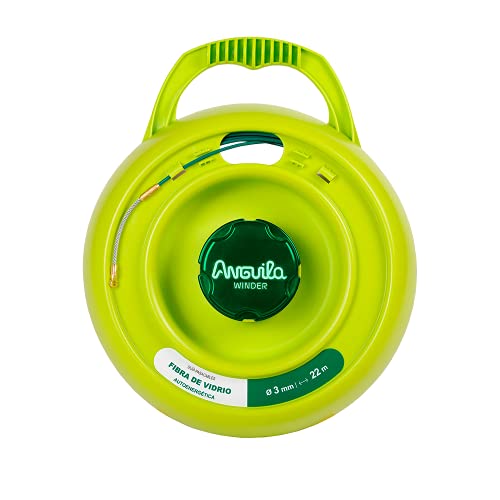 Anguila Max - Kabelführung + Universaltrommel - Glasfaserverstärkt + Nylon - Gemischte Klemmen - Farbe Grün - Durchmesser 3mm - 22 Meter von Anguila