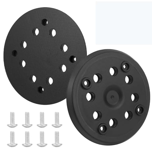 Anhoer 2 Stück Klett-Schleifteller 125 mm Schleifteller Exzenterschleifer mit Hook und Loop 8 Löcher und 4 Augen Schleifplatte Ersatzpad Kompatibel mit Bosch Exzenterschleifer PEX 270 A und PEX 270 AE von Anhoer