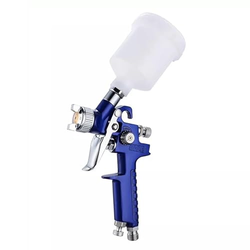 Anhoer MINI HVLP Spritzpistolen Lackierpistole Spritzpistole 0,8mm Rostfrei Düsen Mini-Luftfarbspritzpiole Niederdruck Profi Farbsprühsystem Spraypistole für Möbelerneuerung Wandlackierung von Anhoer