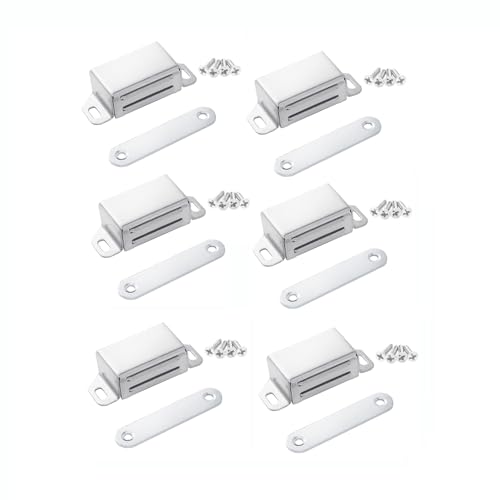 Anhoer Magnetschnäpper Türmagnet Tür Magnet Magnetverschluss Schrank Schrankmagnete Schnäpper Türschließer Türmagnete Edelstahl Möbelmagnet für Balkontür Drucktüröffner Schranktür (55mm(14kg)-6 Stück) von Anhoer