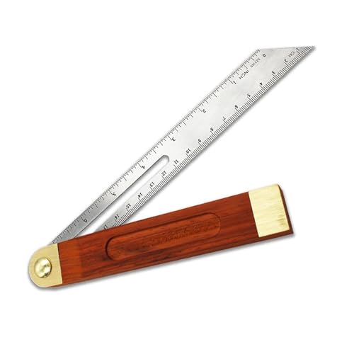 Anhoer Multi Winkelschmiege Verstellbarer T-Schmiege Multifunktionswinkel aus Edelstahl Winkel Streichmaß mit Feststellfunktion Zimmermannswinkel für Handwerker Schreiner Architekten von Anhoer