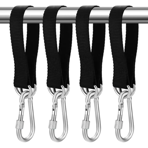 Anhoer Schaukel Befestigung Hängematten Befestigung Schaukelbefestigung Baumschaukelgurt mit Schwerlast Karabinern und D-Ringen für Outdoor Schaukelaufhänger (30cm-4PCS) von Anhoer