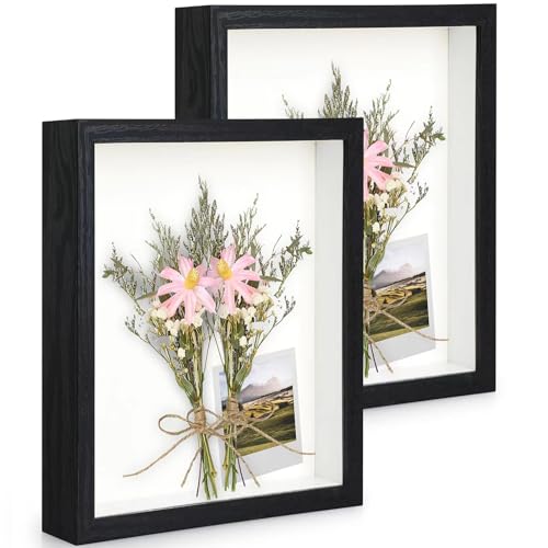 Anhow 2er 3D Bilderrahmen zum Befüllen, 3D Bilderrahmen Tiefer Objektrahmen 15 x 20 cm mit Transparente Echtglas für Tischplatte und Wand - Schwarz/ 3cm Anhow 2er 3D Bilderrahmen zum Befüllen, 3D Bilderrahmen Tiefer Objektrahmen 15 x 20 cm mit Transparente Echtglas für Tischplatte und Wand - Schwarz/ 3cm von Anhow