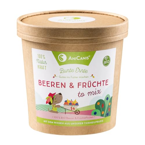 AniCanis Bio Beeren & Früchte Mix für Hunde - Obst, Beerenobst, Frucht getrocknet - Barf - Futterzusatz - 175g von AniCanis