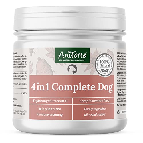AniForte 4in1 Complete Dog Pulver 250g - Natürliche Rundumversorgung für Hunde aus Gelenkpulver, Unterstützung Gelenke, Immunsystem, Haut, Fell, Magen-Darm-Aktivität mit hoher Akzeptanz von AniForte