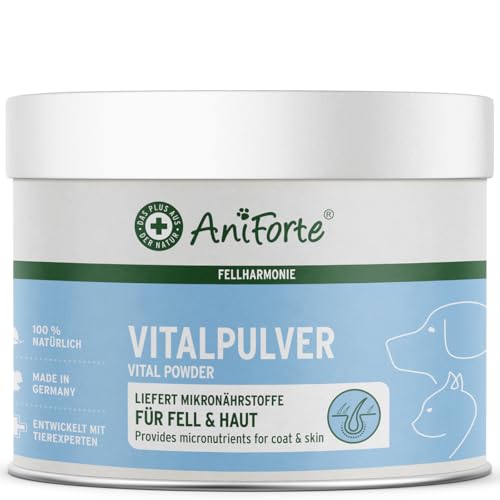 AniForte Fellpflege für Hunde & Katzen Fellharmonie Vitalpulver 250g - Natürlich für glänzendes Fell & Vitale Haut, unterstützt Stoffwechsel & Immunsystem von AniForte