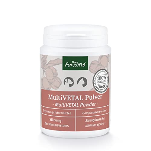 AniForte MultiVETAL Multivitamin Pulver für Hunde, Katzen 100g - Natürliche Vitamine, Mineralstoffe & Nährstoffe für eine optimale Versorgung, Unterstützung der natürlichen Abwehrkräfte AniForte MultiVETAL Multivitamin Pulver für Hunde, Katzen 100g - Natürliche Vitamine, Mineralstoffe & Nährstoffe für eine optimale Versorgung, Unterstützung der natürlichen Abwehrkräfte von AniForte