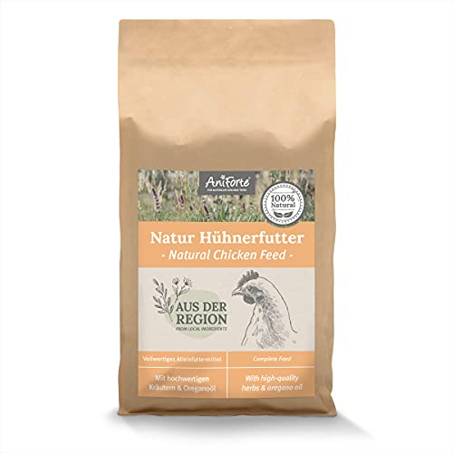 AniForte Natur Hühnerfutter Alleinfutter - Natürliche Rundumversorgung mit Oreganoöl, Alleinfutter für Hühner, Hochwertige Kräuter Mischung, unterstützt Verdauung & Immunsystem (3kg) von AniForte