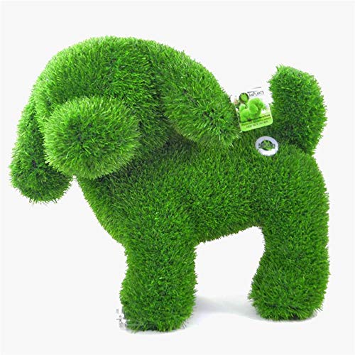 AniPlants, Grasfigur, Hund pinkelnd, Gartendeko, 50cm, Dekofigur Kunstrasen, wetterfest, von AniPlants