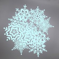 10 Große Hellblaue Schneeflocken in 5 Designs von AniPolDesign