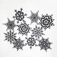 10 Große Schneeflocken in 5 Designs Fensterdeko Hochzeitsdeko von AniPolDesign