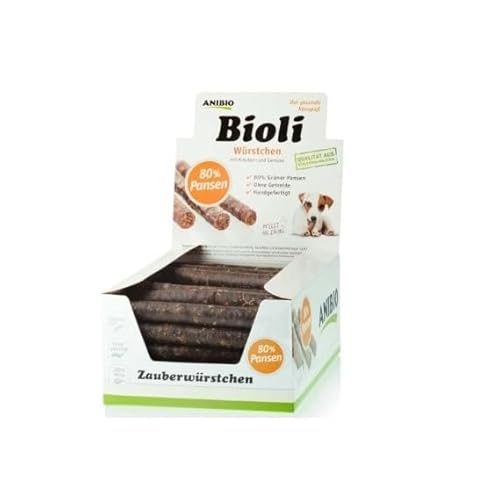 Anibio Bioli 60 Stück Wild - Hunde Würstchen 100% Natur - Getreidefrei - Leckerlie- 80% Wild Anibio Bioli 60 Stück Wild - Hunde Würstchen 100% Natur - Getreidefrei - Leckerlie- 80% Wild von Anibio