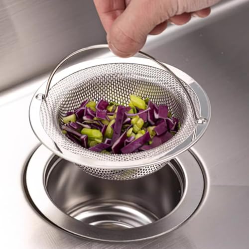 1 Stück Abflusssieb Küchenspüle Sieb für Spülbecken - Abflusssieb Waschbecken Sink Drain Strainer Verstopfungsschutz Waschbecken Sieb mit Griff von Anicy
