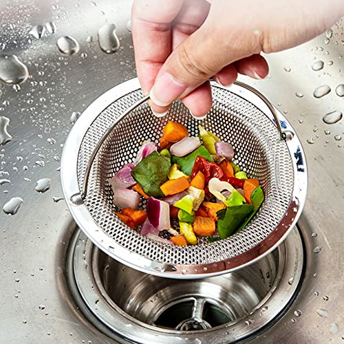 2 Stück Abflusssieb - Sieb für Spülbecken mit Griff, Edelstahl Abflusssieb Küchenspüle, Spülbecken Sieb Verstopfungsschutz Küche Abfluss Spüle (11 x 8 x 2 cm) von Anicy