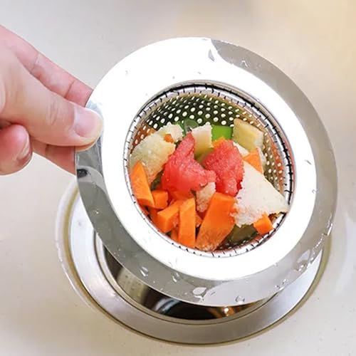 3 Stücke Abflusssieb Küchenspüle Haarsieb Dusche - Waschbecken Sieb Abflusssieb Badewanne, Sink Drain Strainer Edelstahl, Außendurchmesser: 11.5cm, Innendurchmesser: 7cm, Tiefe: 2.2cm von Anicy