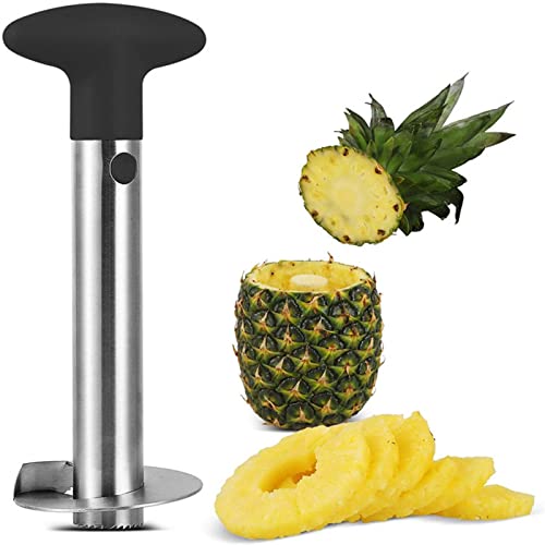 Ananasschneider - Ananasentkerner Ananas-Entkerner Schneider - Ananasschäler Edelstahl Core Entferner Werkzeug Für Home & Küche, Schwarz von Anicy