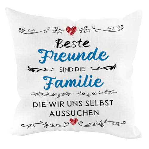 Anicy Beste Freunde Kissenbezug, Beste Freundin Geschenke, Geburtstagsgeschenk für Beste Freunde, Lustige Geschenke für Geburtstag Männer und Frauen (45x45cm) von Anicy
