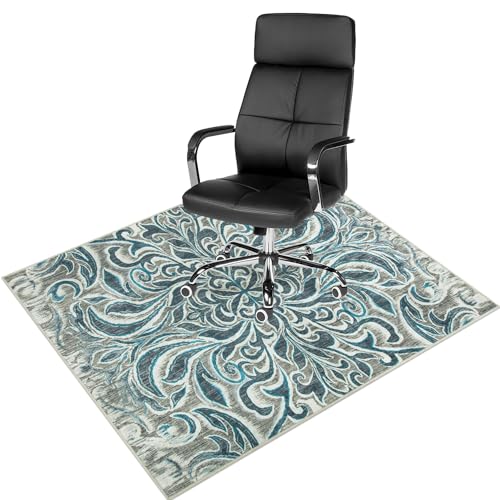Anidaroel Stuhlmatte für Hartholzböden und Fliesenböden, Bürostuhl-Teppich für Rollstuhl, Schreibtischstuhlmatte für harte Böden, rutschfeste Computer-Gaming-Stuhlmatte, einfach zu rollen, 121,9 x von Anidaroel