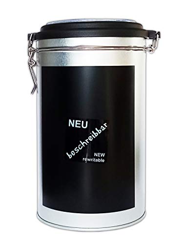Anik-Shop KAFFEEDOSE mit beschreibbarer Fläche Metall luftdicht rund Blechdose Dose Kaffee Vorratsdose Aromadose 31 cm Durchmesser, 19 cm Höhe von Anik-Shop