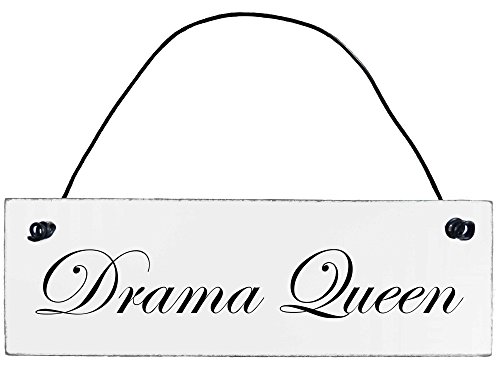 Shabby Chic Vintage Schild Drama Queen Dekoschild Türschild von Anika Hermsen-Grallert, HomeYourself