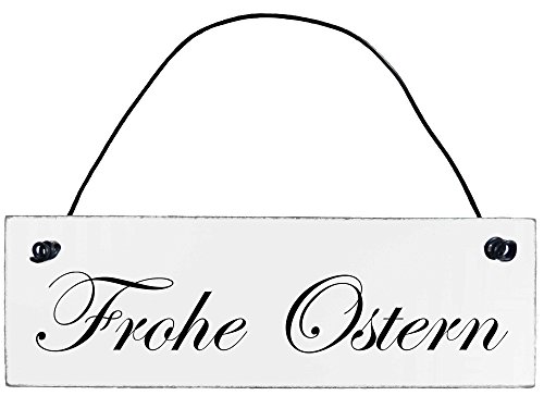 Anika Hermsen-Grallert, HomeYourself Shabby Chic Vintage Schild Frohe Ostern Dekoschild Türschild von Anika Hermsen-Grallert, HomeYourself