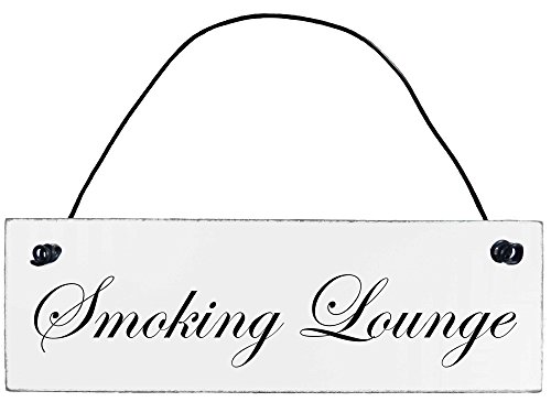 Shabby Chic Vintage Schild Smoking Lounge Dekoschild Türschild von Anika Hermsen-Grallert, HomeYourself