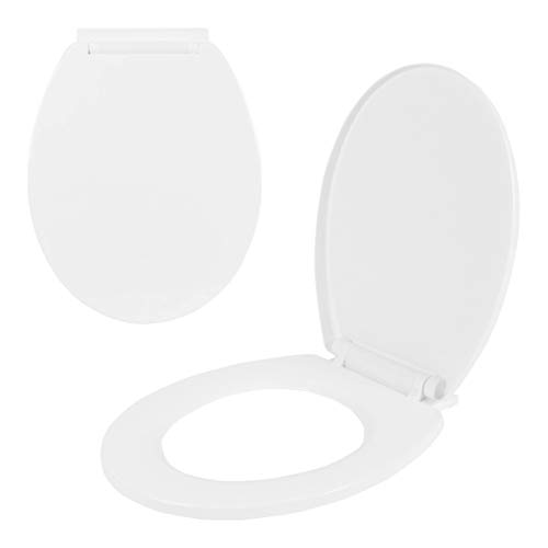 Anika 92280 Universal Fit Kunststoff Soft Close Ersatz WC-Sitz und Deckel, weiß von Anika