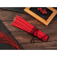 Set Von 10-100 Stück Rote Natur Schmale Verjüngung 18 X 0, 5 cm Reiner Honig-Bienenwachs Ritual Altar Kirchenkerzen Farbige Handgemachte Altarkerze von Animacraftcandles